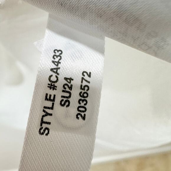 J.Crew Petite Collared Short Sleeve Tie Waist Mini Dress White Classic 8P NWT - Picture 8 of 12